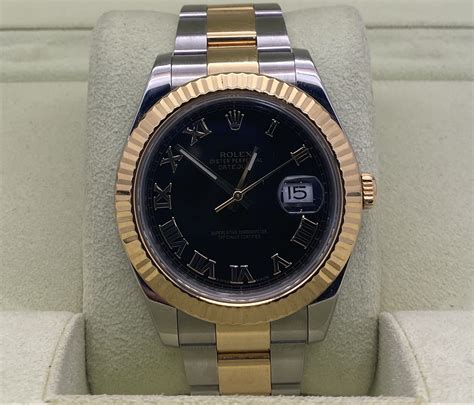 black silver and gold rolex|rolex datejust 41mm black.